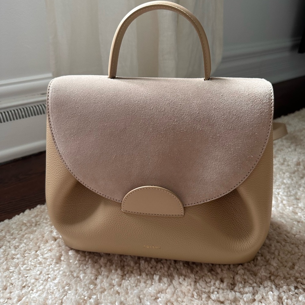 Polene Two-Tone Beige and Taupe Crossbody Bag - Picture 2 of 8